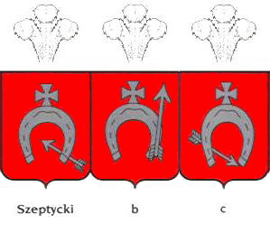 variants of coat of arms Szeptycki
